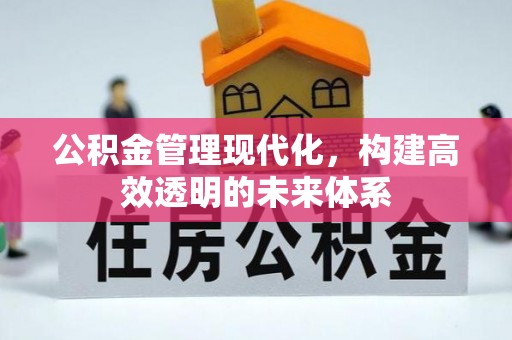 威信公积金管理现代化，构建高效透明的未来体系