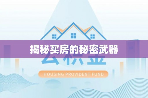 威信揭秘买房的秘密武器